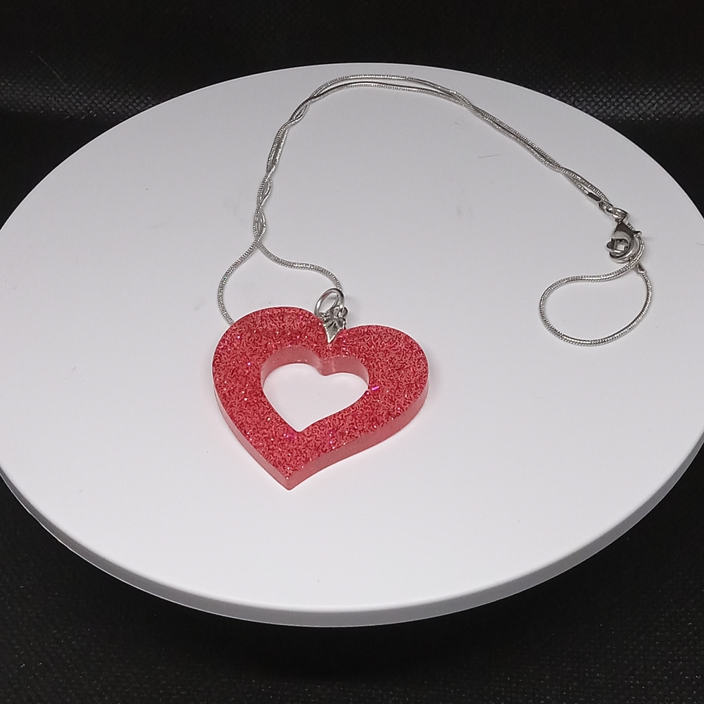 Sparkling Red Heart Necklace